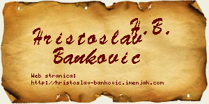 Hristoslav Banković vizit kartica